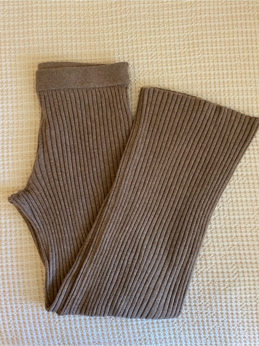 GAP CashSoft Wide Rib Sweater Pants in Light Brown - M